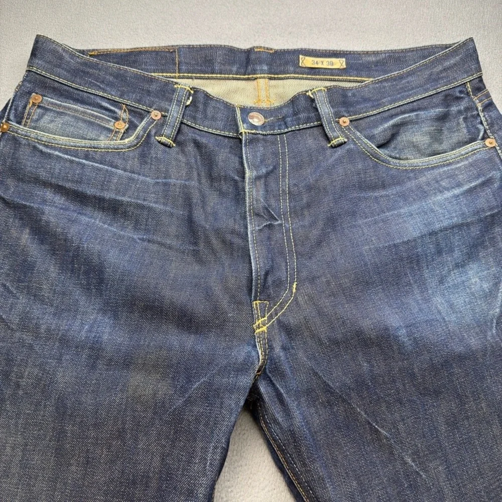 Polo Ralph Lauren Straight Leg Jeans 34x30 (FIT 36x30) Blue Denim Button Fly